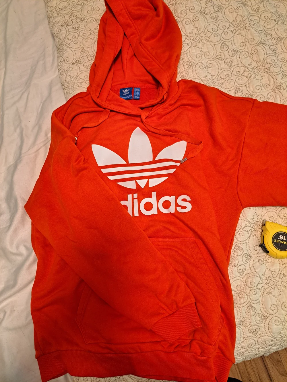 adidas Men’s Orange Trefoil Hoodie
